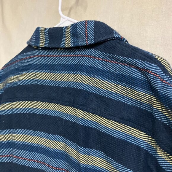 Goodfellow & Co Men's Striped Heavyweight Flannel Long Sleeve Button-Down Shirt - Picture 12 of 14